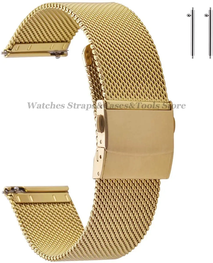 Stainless Steel Milanese Mesh Watch Strap – 12–24mm