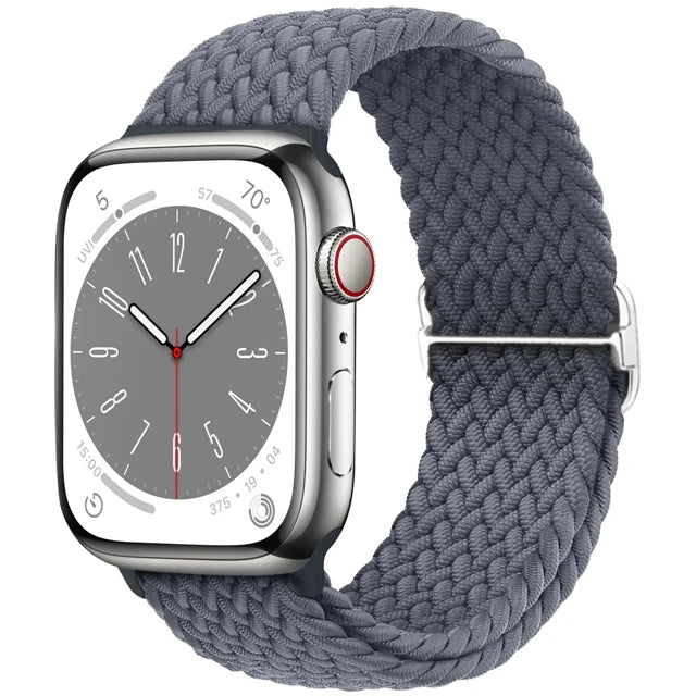 Strap for Apple Watch band 44mm 45mm 49mm 42mm 40 41 46mm Elastic Braided Solo bracelet correa Series 9 10 11 8 7 6 5 SE Ultra 3