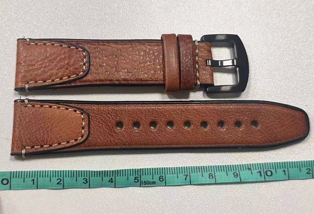 Retro Genuine Leather Watch Strap – 18-22mm for Seiko SNXS79 & Rolex Oyster