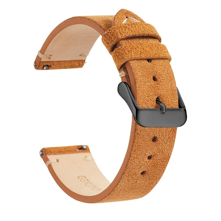 Genuine Leather Quick-Release Watch Strap 14–22mm