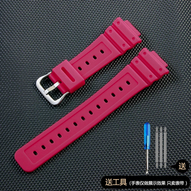 Anti-Allergy Resin Watch Strap with Stainless Steel Buckle for Casio G-Shock DW & GW Serie