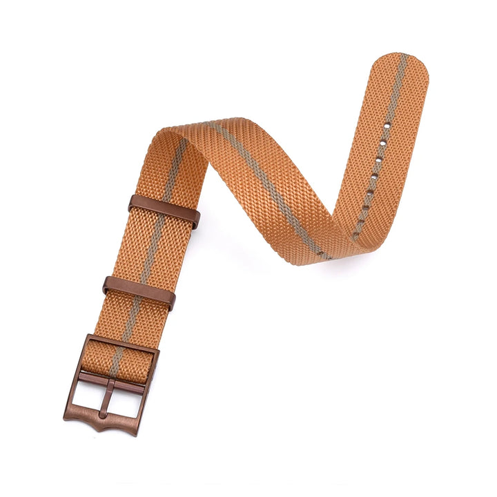 NATOBELT Military Nylon Watch Straps Movable Ring Bronze/Silver Buckle Watchbands For Tudor Nylon Sailcloth Strap 20mm 22mm