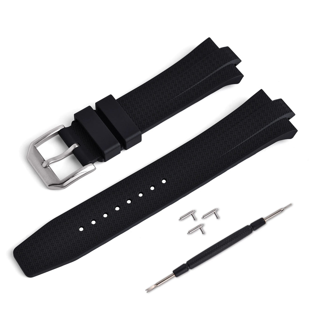 FKM Fluoro Rubber Watch Strap – Quick-Release, Convex End for Citizen NJ0150/NJ0151 ME Series