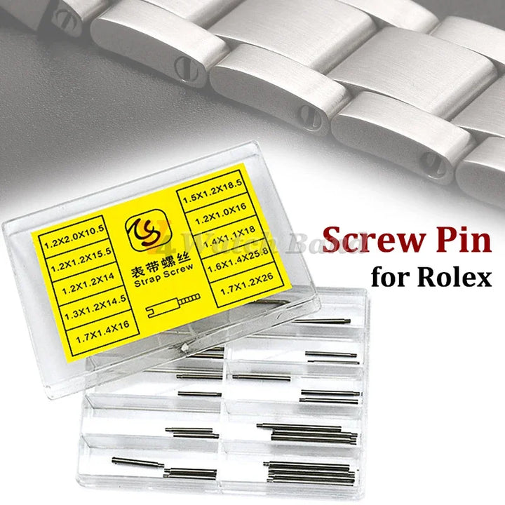 50pcs Stainless Steel Screw Pins – Rolex Watch Band Repair Tools