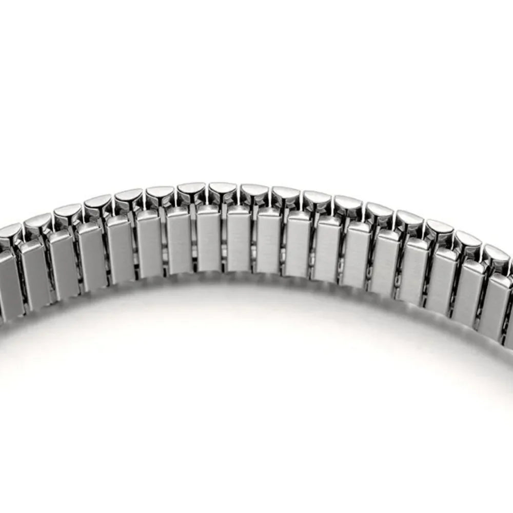 12 14 16 18 20 22mm Stainless Steel Elastic Strap Polished Band Metal Bracelet Watch Accessories for Samsung Watch3/4/5/6