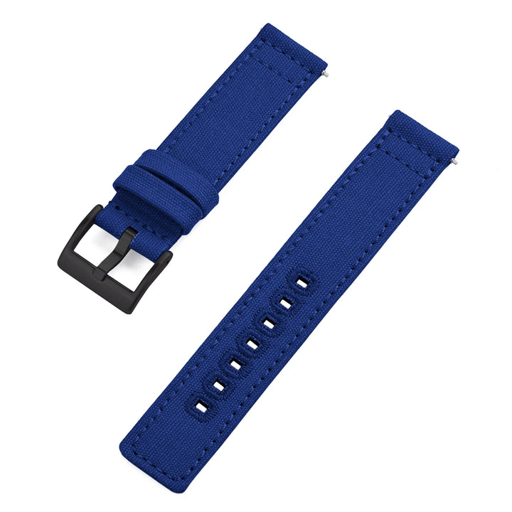 JUELONG Premium Nylon Sailcloth Watch Strap 20mm 22mm Canvas Sailcloth Watch Bands Quick Release Perfect Fit Flat End Universal