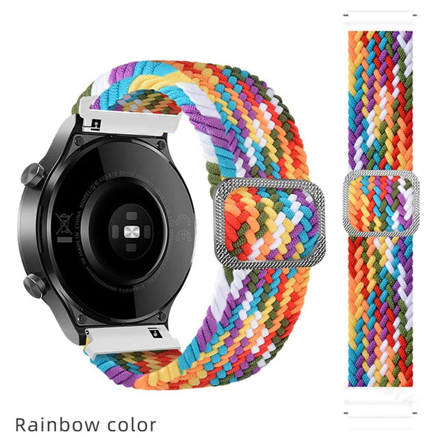 20/22mm Braided Nylon Strap for Realme Watch 2/3 & Amazfit Bip/GTS/GTR