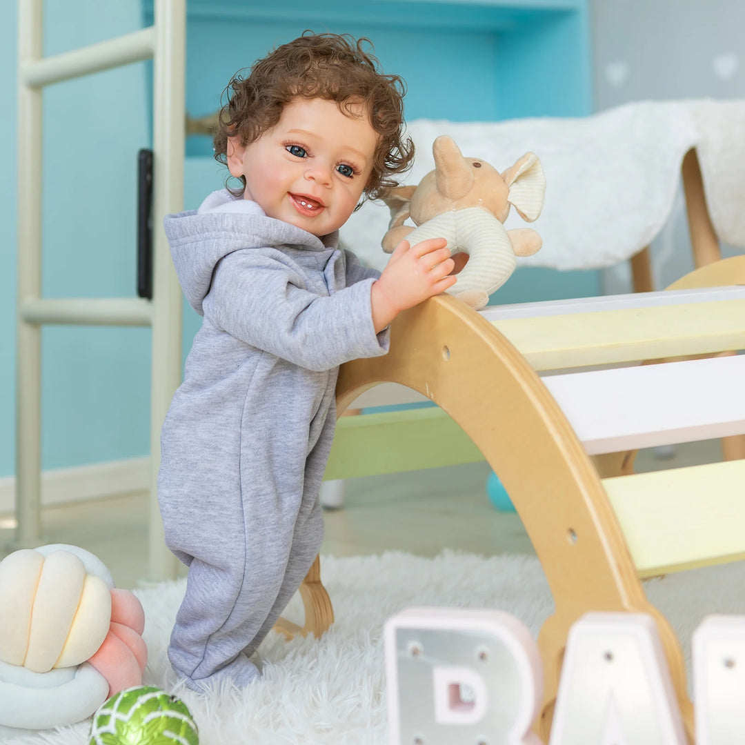 NPK 55 cm Full‑Body Silicone Reborn Baby Boy Doll Yannik