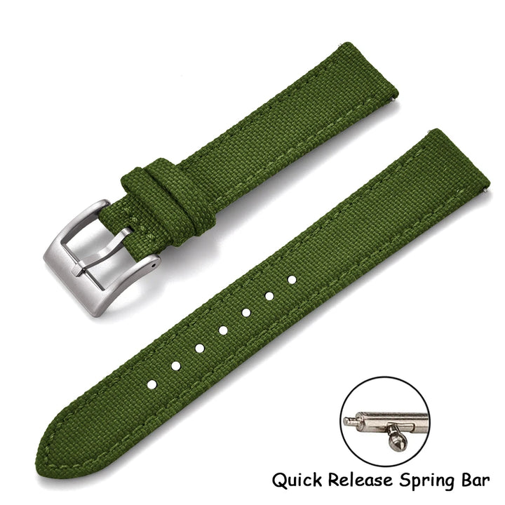 Sailcloth Nylon Watch Strap – 18-22mm Quick Release