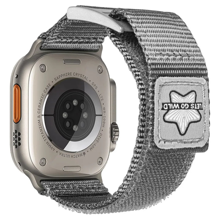 HEMSUT Straps For Apple Watch Ultra 49mm Nylon Movement Breathable Mi Band 8 Wrist Strap Compatible with 38 40 41 44 45mm