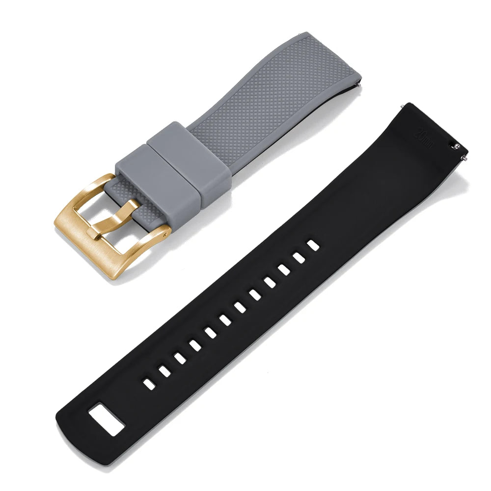 JUELONG Premium Silicone Watch Band 20mm Quick Release Rubber Strap Waterproof Men Women Replacement Watchband