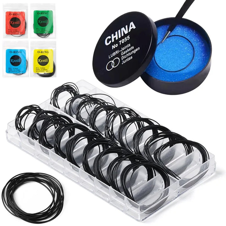 Watch Repair O-Ring Gasket Set – 0.5/0.6mm Waterproof & Oil-Resistant