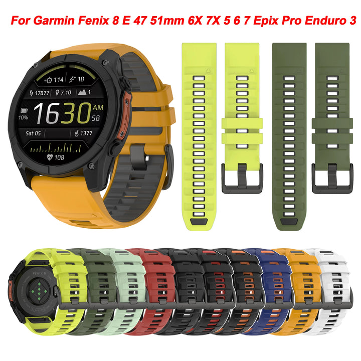 QuickFit Silicone Strap for Garmin Fenix & Epix (22-26mm)