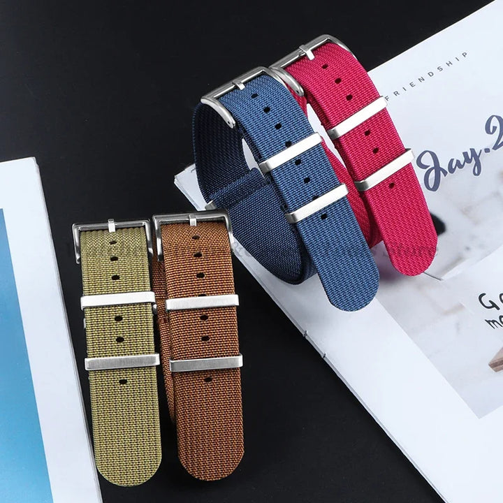 Universal Fabric Braid Watch Band 18mm 20mm 22mm Belt Men Nylon Bracelet for Omega for Huawei Watch GT4/GT3/2 Watch Accessories