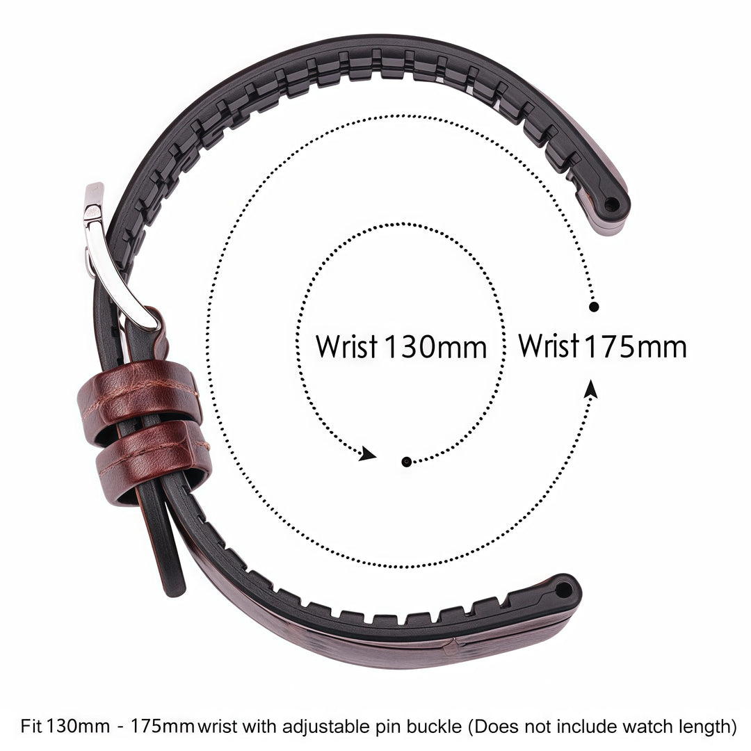 Genuine Leather Watchband Men Women Rubber Silicone Waterproof Breathable Watch Band Strap Buckle Clock Accessories 18 20 22mm