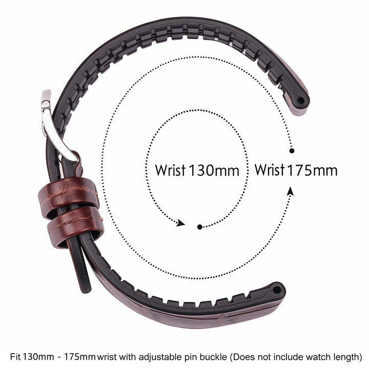 Genuine Leather Watchband Men Women Rubber Silicone Waterproof Breathable Watch Band Strap Buckle Clock Accessories 18 20 22mm