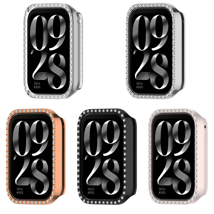 Hollow PC Protective Case with Rhinestones for Xiaomi Mi Band 9 Pro