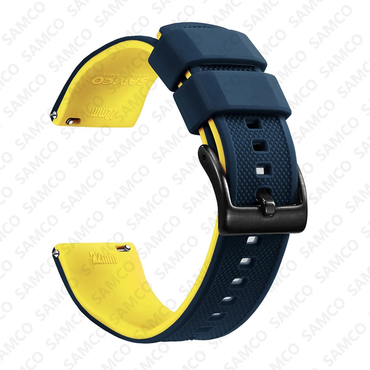Premium Silicone Rubber Watch Band 18–22mm (Quick Release)