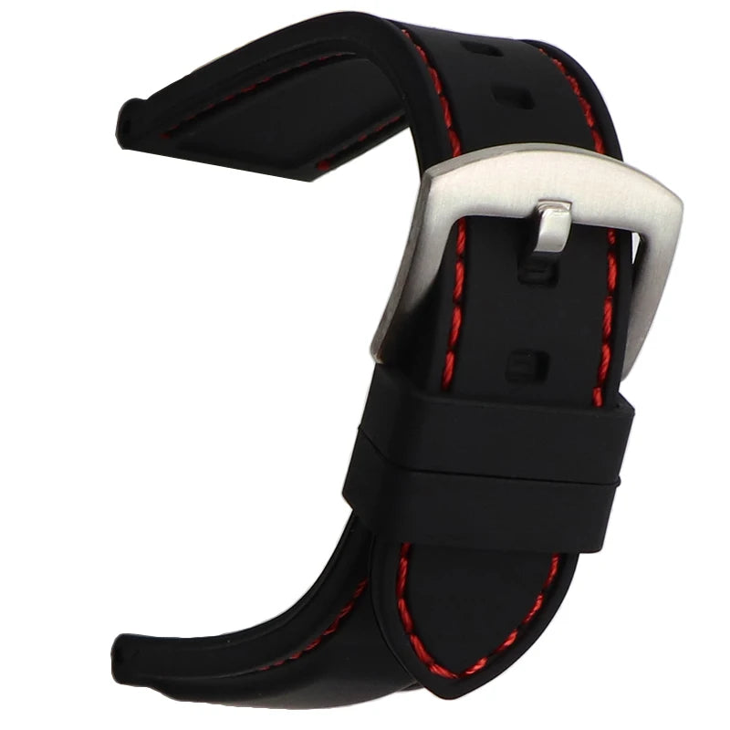 Waterproof Silicone Rubber Watch Strap (20-26mm)