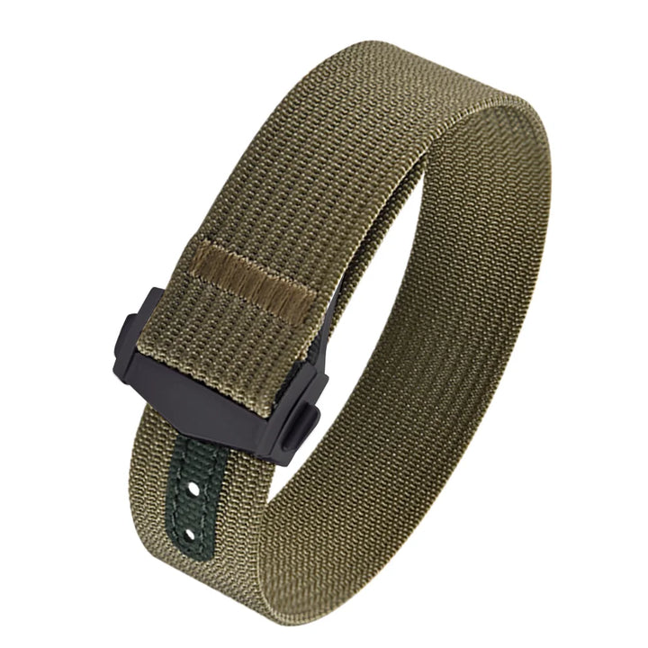 JUELONG Canvas Sailcloth Watch Strap 18mm 20mm 22mm Rubber Hole Sport Waterproof Folding Buckle Watchband For Omega Swatch Moon