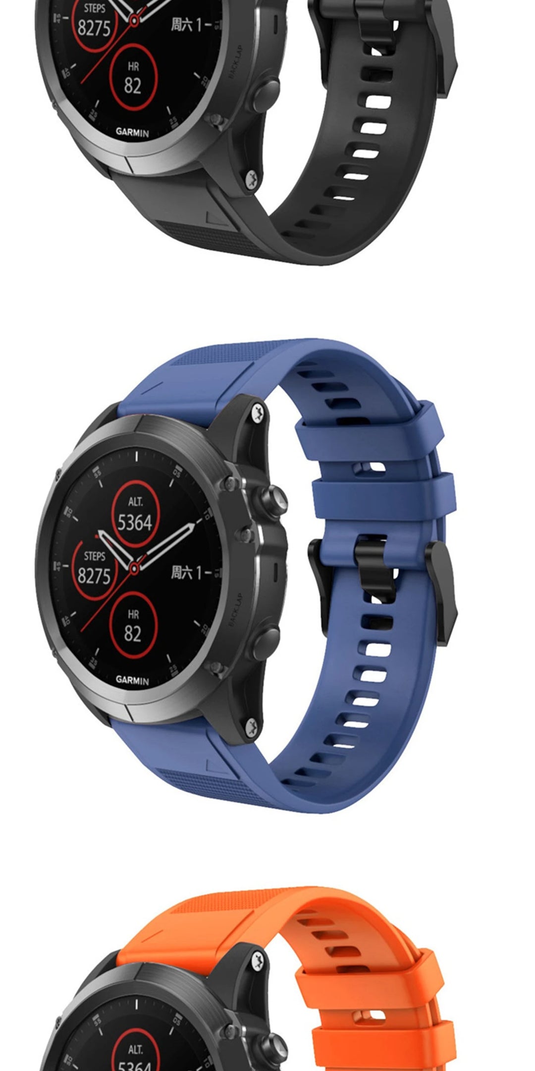 QuickFit Silicone Watch Strap 20/22/26mm for Garmin Fenix & Epix Gen2