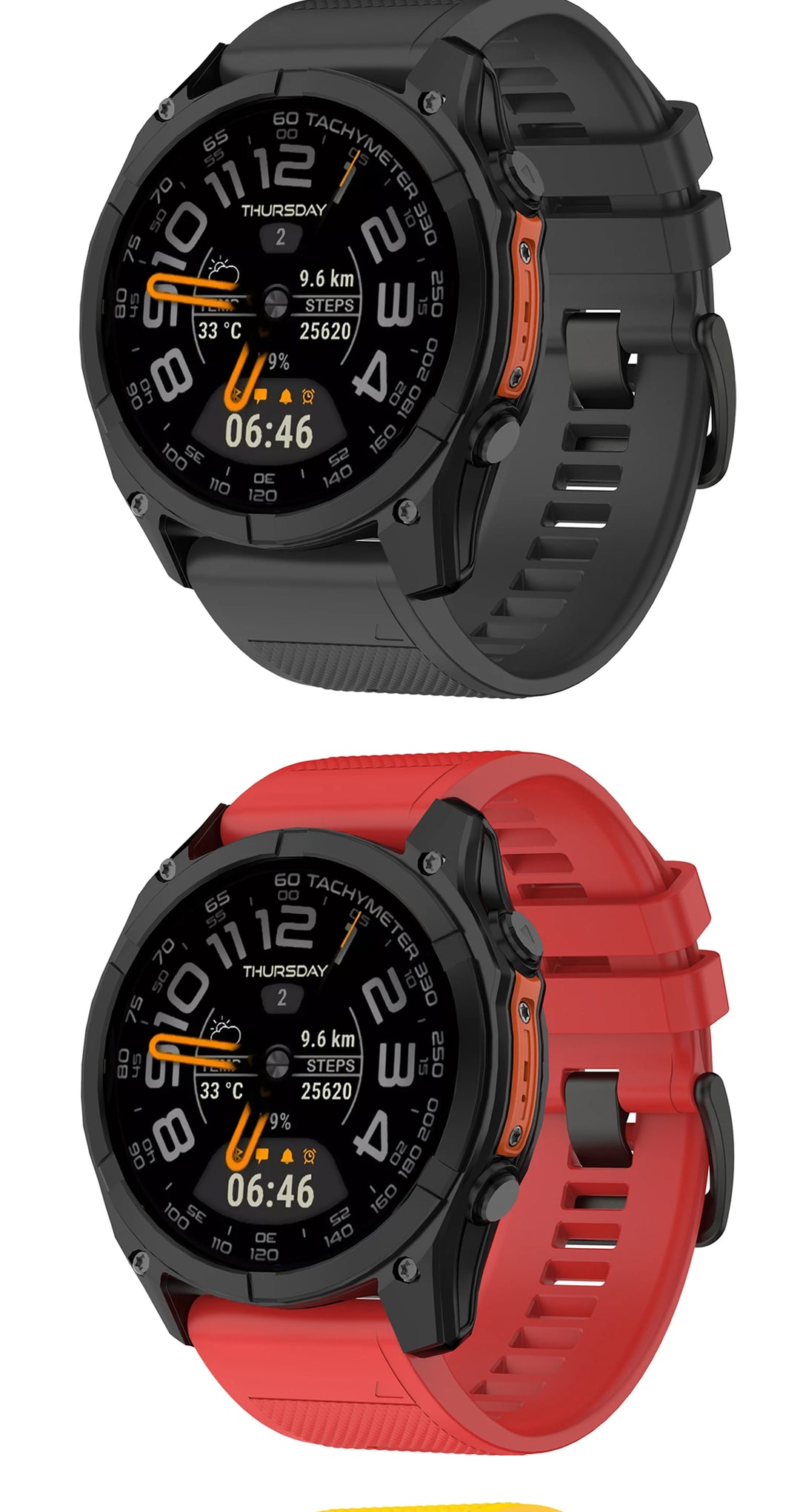 Silicone Watch Band for Garmin Fenix & Epix (22-26mm)