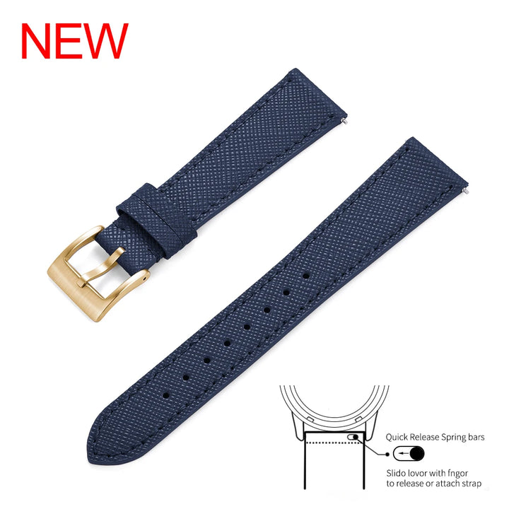 High Quality Quick Release Leather Sailcloth Watch Strap 18mm 19mm 20mm 21mm 22mm 23mm 24mm For Omega X Swatch MoonSwatch