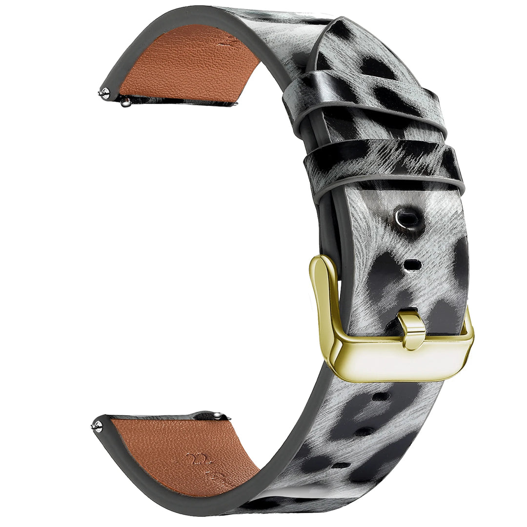 Leopard Print Leather Watch Strap 20/22mm (Quick Release)