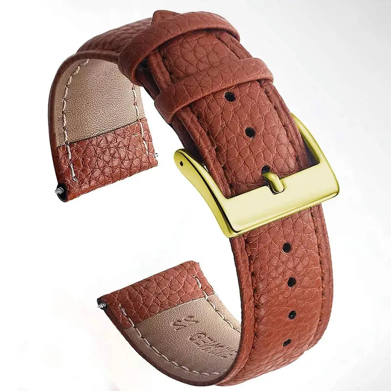 Genuine Leather Watch Band 18mm 20mm 22mm 24mm Watch Strap for Man Women High-quality Wrist Watchband + Tool