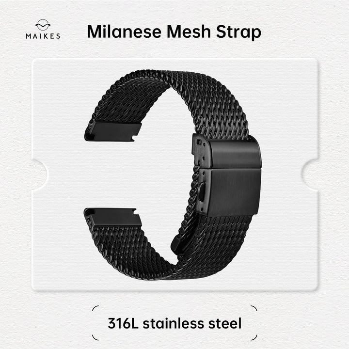 Luxury Milanese Mesh Stainless Steel Watch Strap for Rolex, Omega, IWC, Breitling