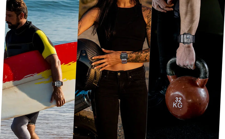 HEMSUT For Casio Watch Band Nylon Leather 18mm Sports Replace Straps Compotible With Gshock AE1200 /1300/W-218H