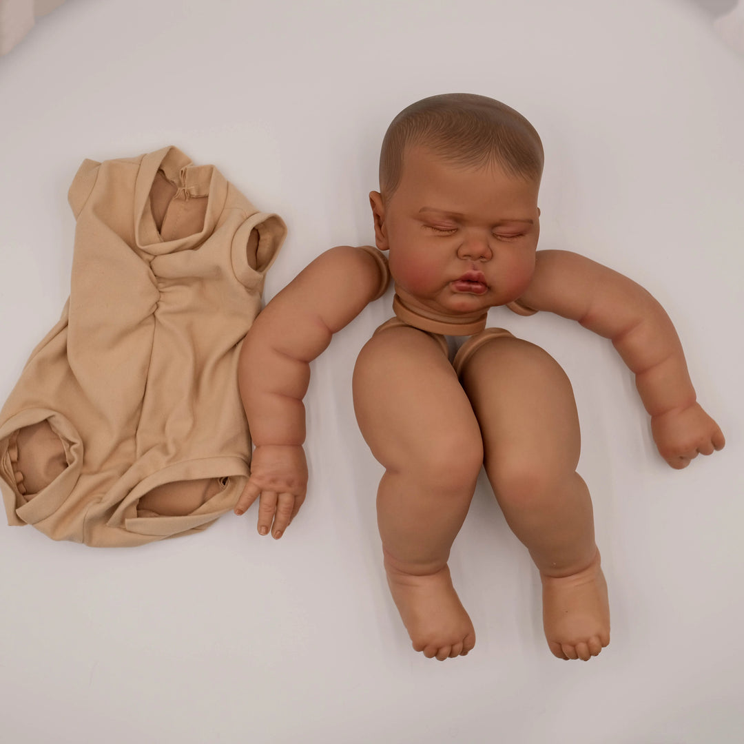 24″ Pickle Dark‑Skin Painted Reborn Doll Kit – Lifelike DIY Baby Parts