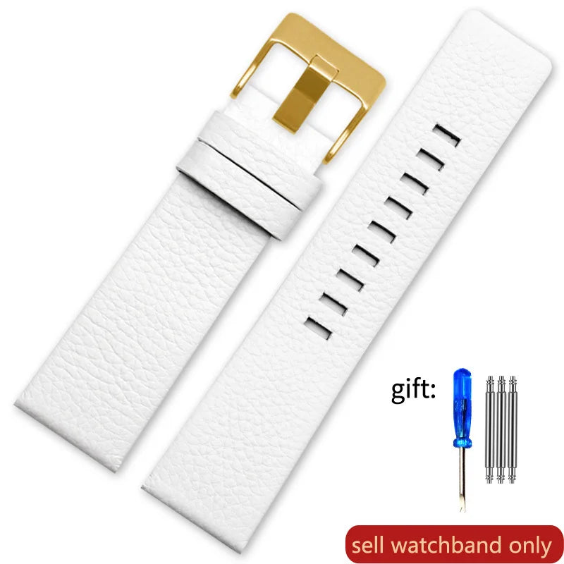 Genuine Leather Watch Strap for Diesel (22–30mm)