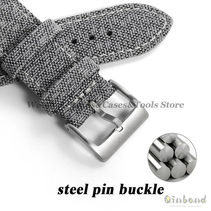 High Quality Sailcloth Watch Strap 18mm 20mm 22mm for Seiko Waterproof Fabric Watchband Quick Release Wristband WatchAccessories