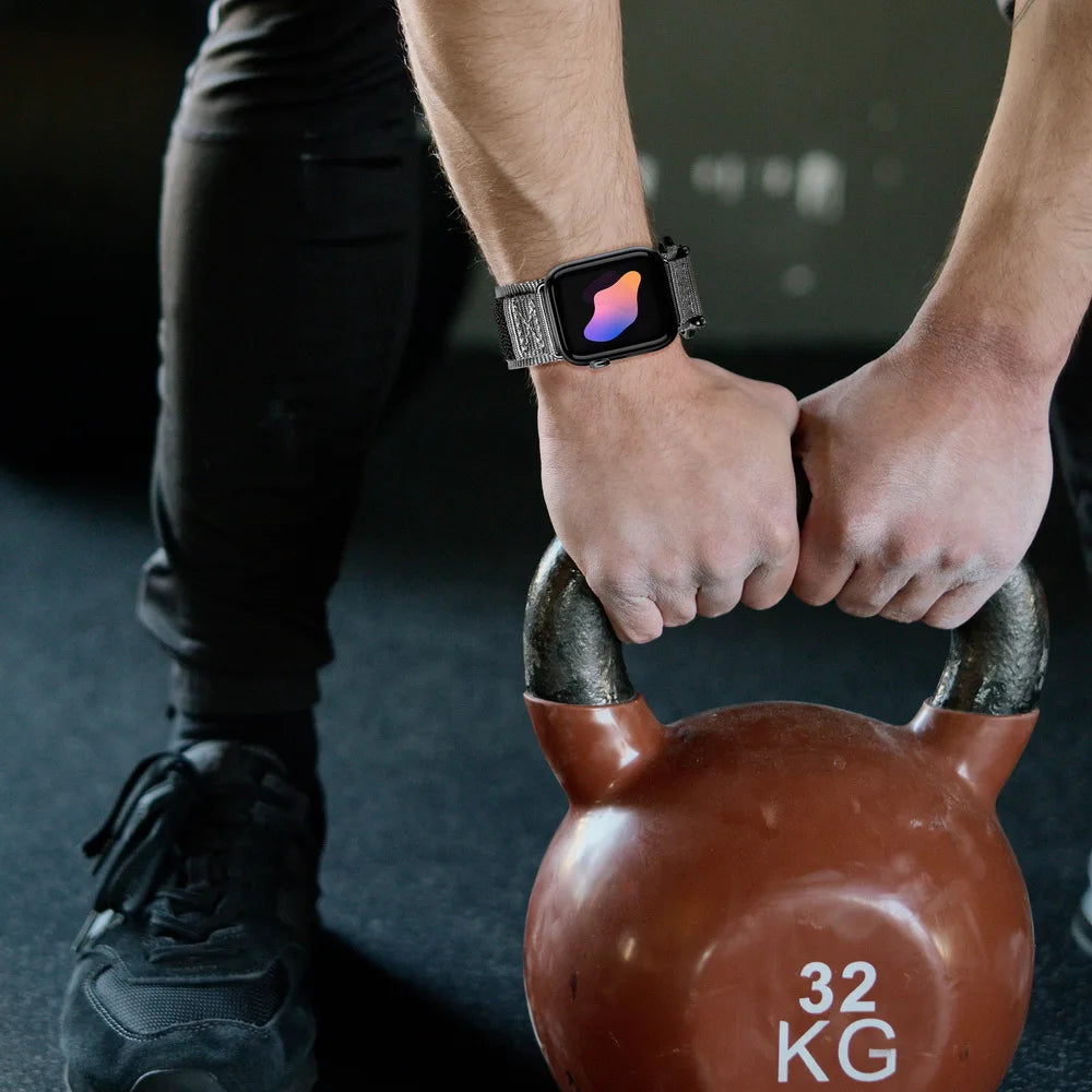 HEMSUT Compatible With Apple Watch Band 40 41 44 45MM Sport Nylon Wrist Straps For Ultra 49MM Iwatch SE8 7 5 6