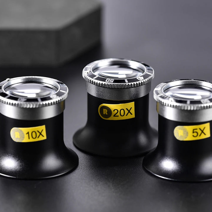 5X/10X/20X Watchmaker Magnifying Loupe – Portable Monocular Lens