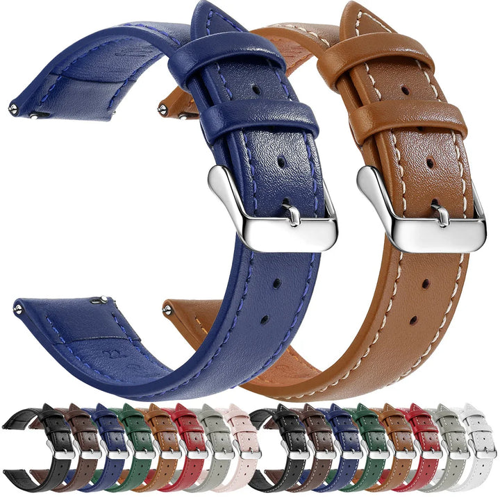 Samco Genuine Leather Watch Band 18–22mm (Quick Release)