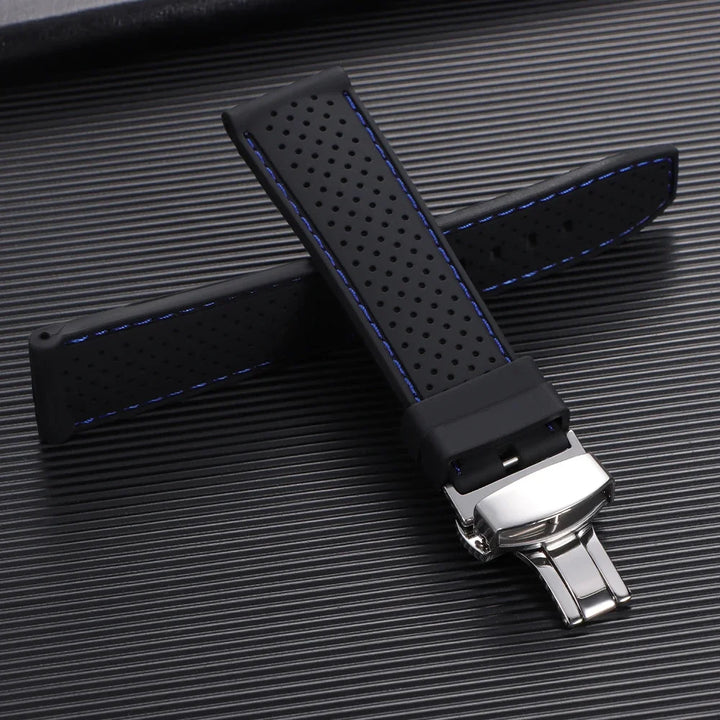 Premium Silicone Watch Strap – 20/22mm, Waterproof & Breathable, Butterfly