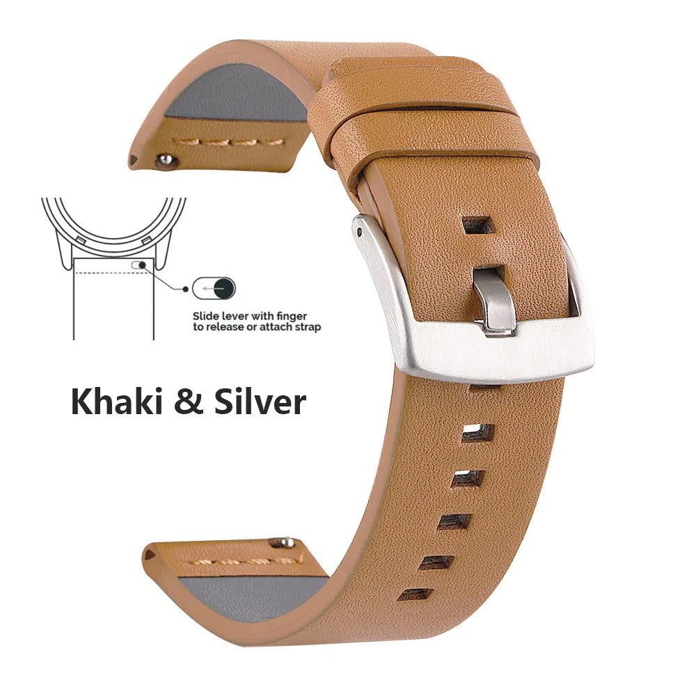 New Genuine Leather Quick Release Watch Band 18–24mm (Vintage Handmade)