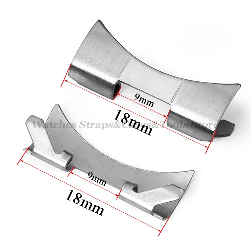 2PCS Stainless Steel Band Connectors for Seiko – Oyster Curved End Adapter (12-24mm)