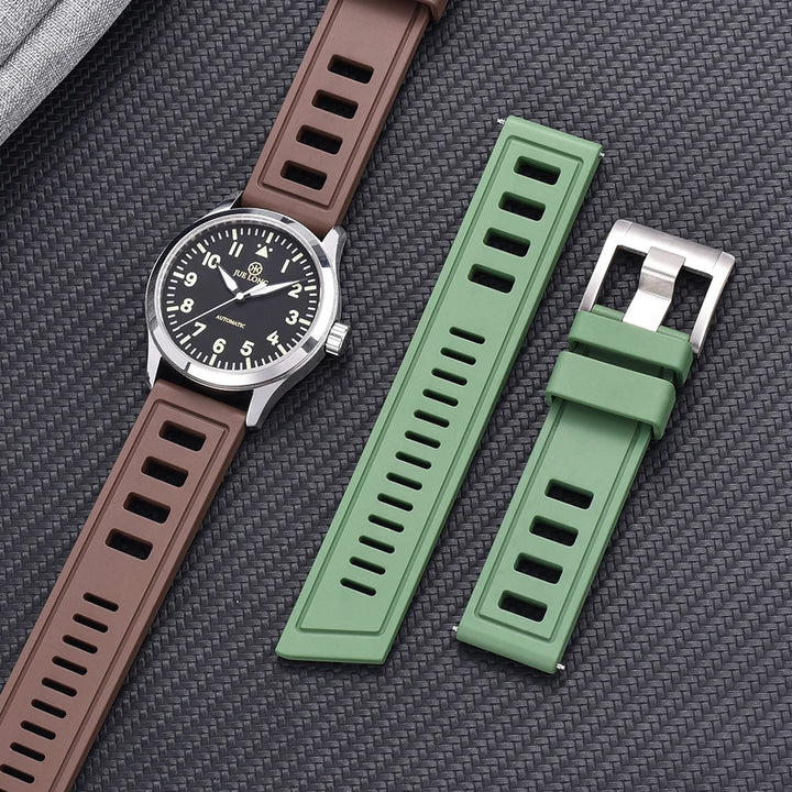 New Design SOFO Fluororubber FKM Watch Strap 20mm 22mm Waterproof Quick Release Watchbands For Each Brand Diving Watches