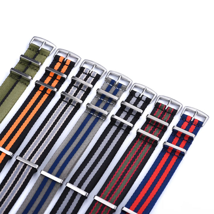 NATOBELT Quality Seatbelt Nylon Watch Strap 20mm 22mm Universal Type Sports Troops Parachute Pilot Military Nylon Watch Bands