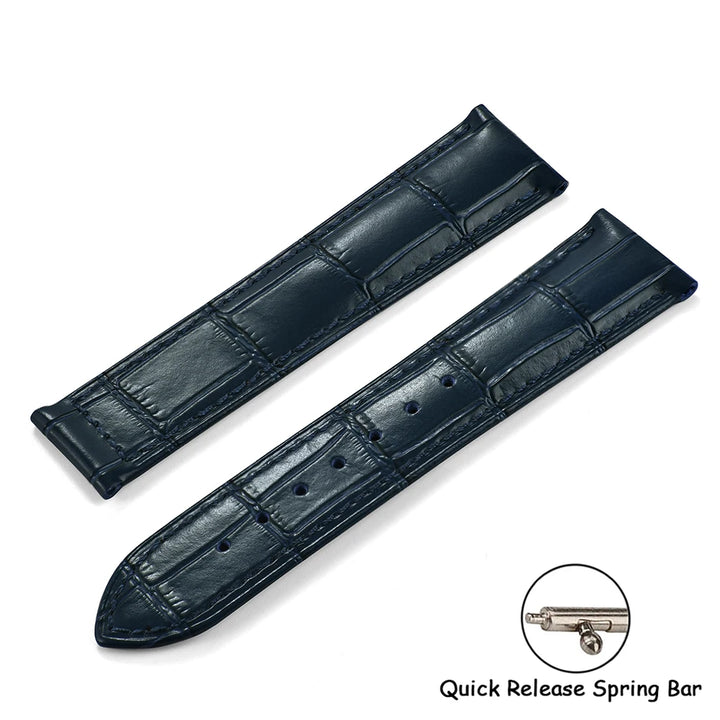 Calfskin Leather Watch Strap 19mm20mm 21mm 22mm For Omega 007 Seamaster 300 De ville AT150 Commander Folding Buckle Bracelet Men