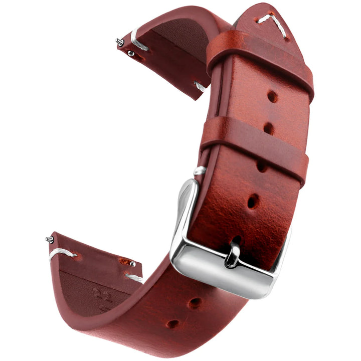 Wax Genuine Leather Watch Band 18–24mm