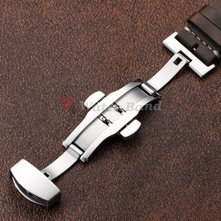 Handmade Retro Oil Wax Genuine Calfskin Strap 18mm 19mm 20mm 21mm 22mm 24mm Quick Release Belt Men Women Watch Band Accessories