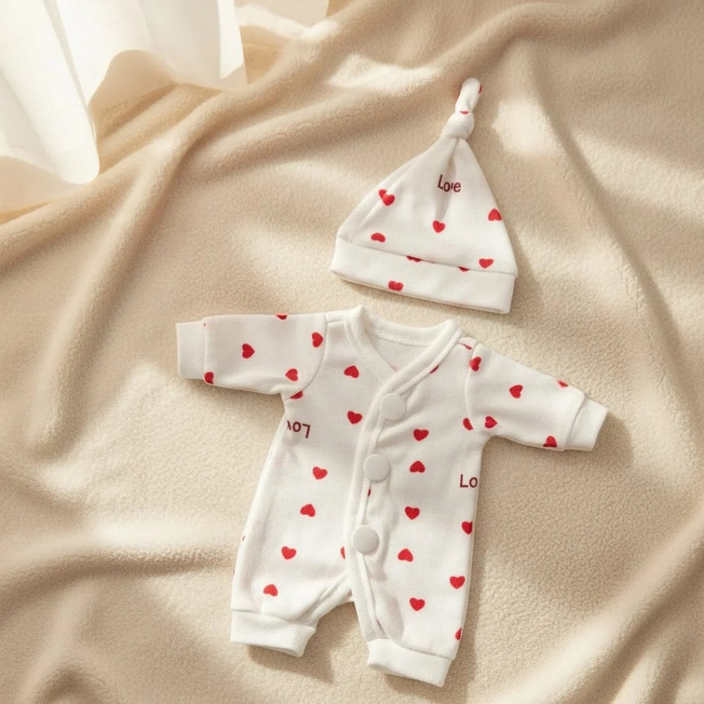 4‑Style Romper Outfits for 8–9″ Newborn Dolls