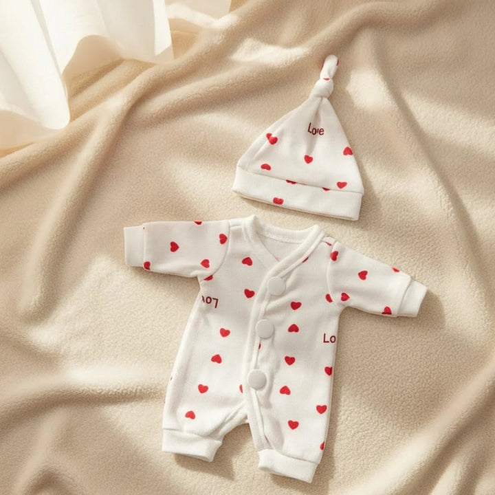 4‑Style Romper Outfits for 8–9″ Newborn Dolls