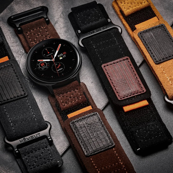 Hemsut Genuine Leather Quick-Release Watch Strap (20-22mm)