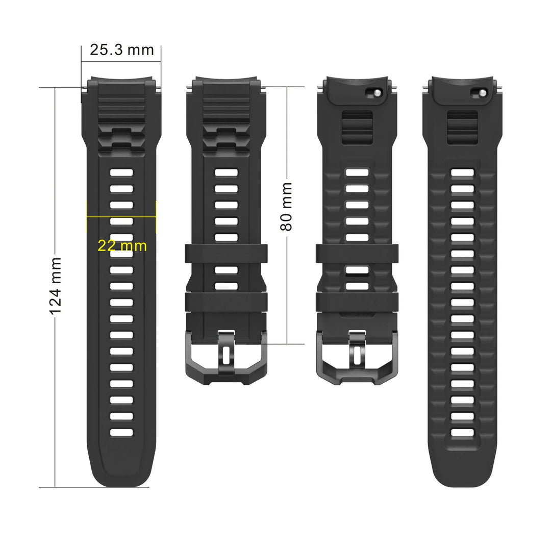 Silicone Strap & Protective Case for Amazfit T-Rex 3 Pro – 48mm Replacement Band
