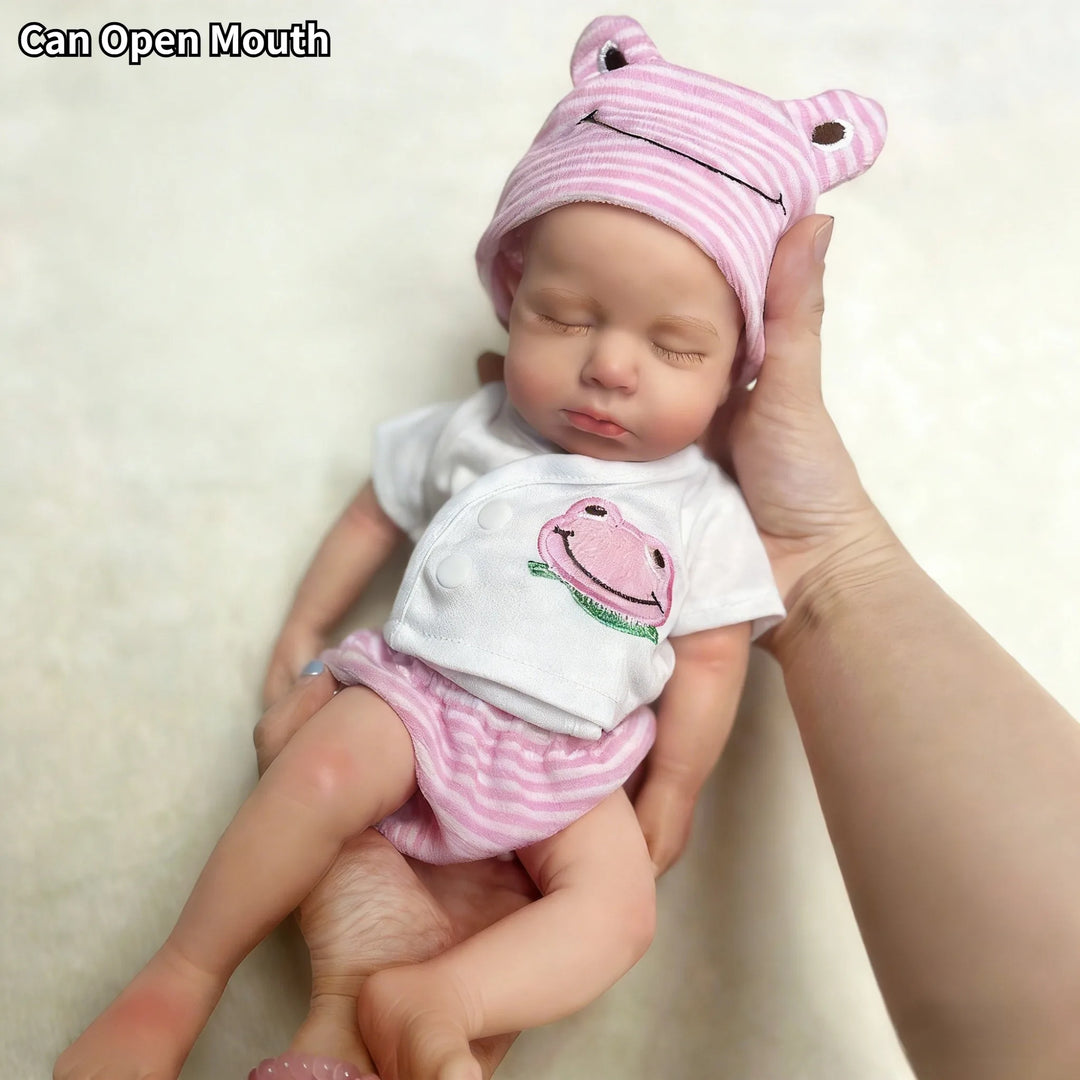 Loulou Open‑Mouth Full Body Reborn Baby Doll – Soft Silicone, Boy & Girl Options